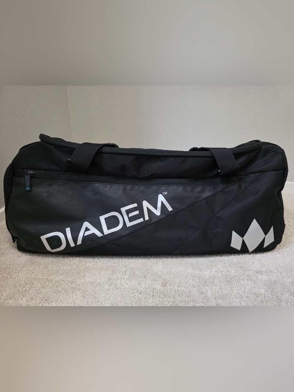 Diadem Tour Nova Duffel Bag Black Chrome Tennis Pickleball 26” Shoe Compartment